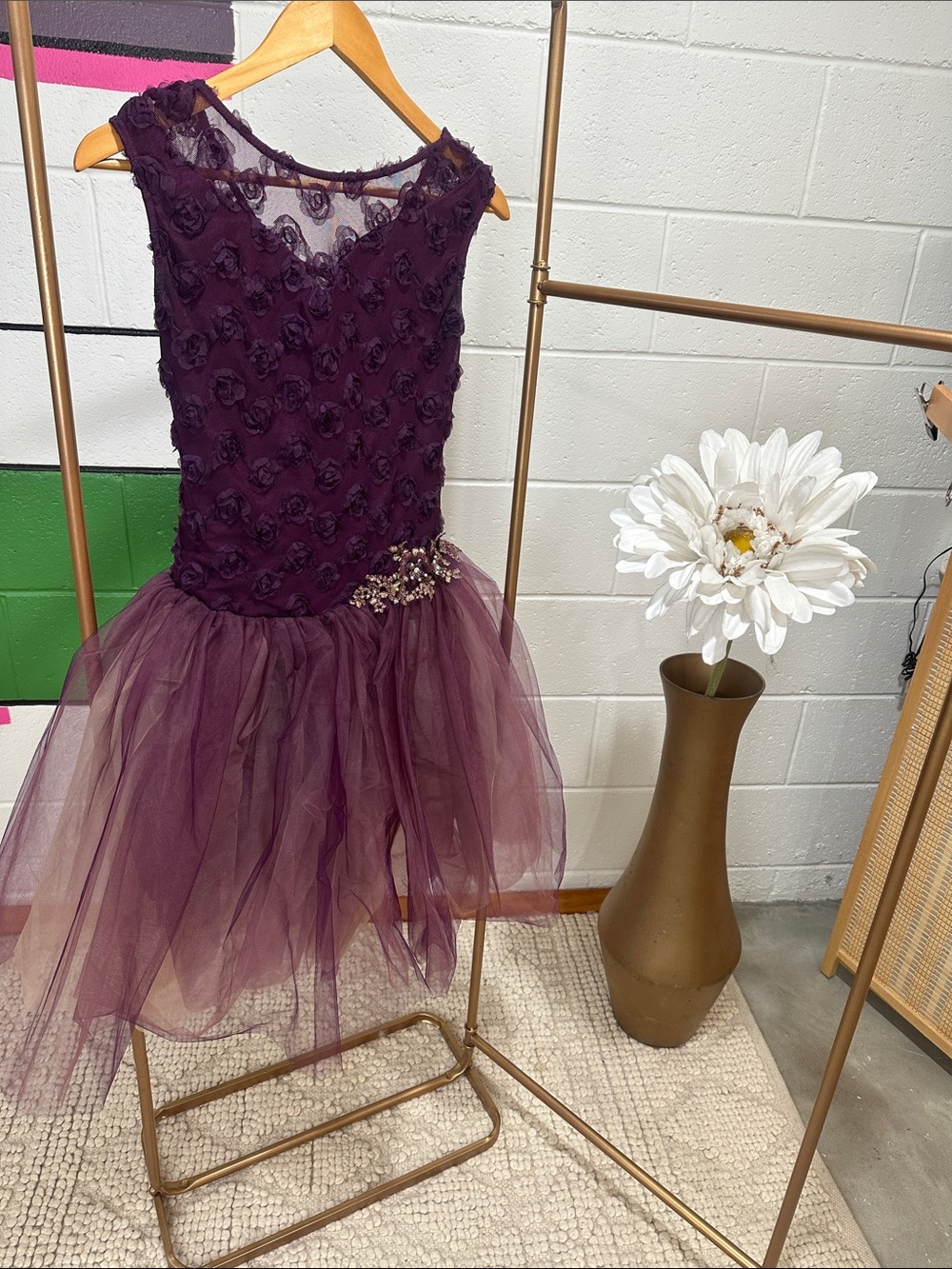 Plum Floral dance costume